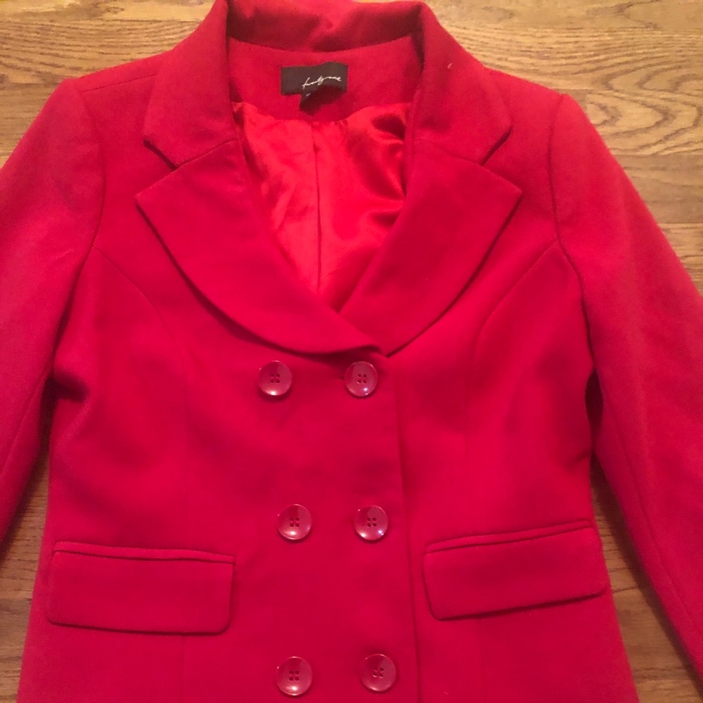 Forever21 Red Double-breasted Blazer
